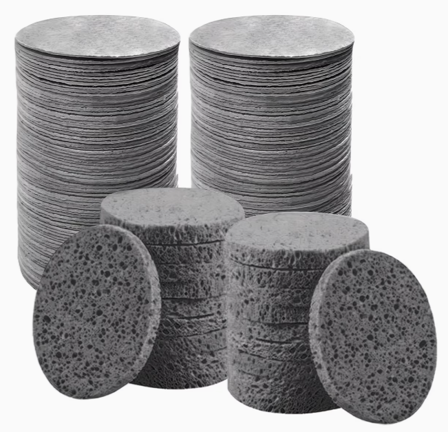 110pcs Compressed Facial Sponges - Disposable Natural Round Soft Pads | Multicolour