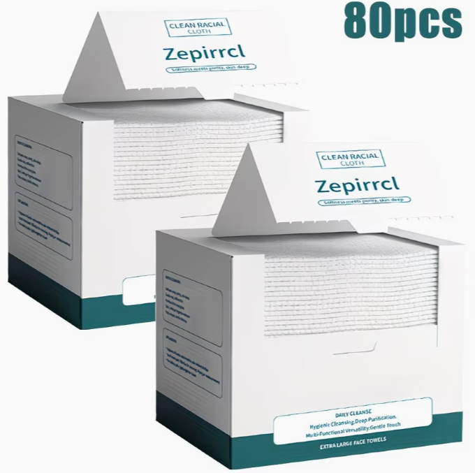 Disposable Large Facial Towels 26x30cm - Soft & Skin-Friendly | 40 or 80 Sheets