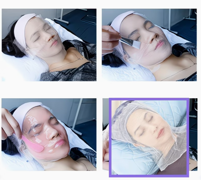 50pcs Disposable Soft Film Beauty Gauze Pads - Professional Facial Mask Sheets