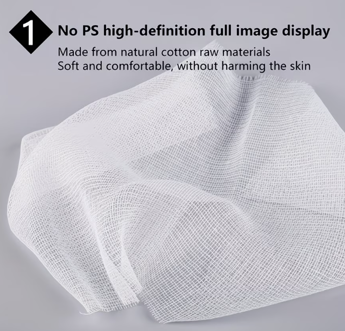 50pcs Disposable Soft Film Beauty Gauze Pads - Professional Facial Mask Sheets