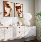 2pcs Unframed Beauty Salon Wall Art Set
