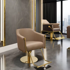 Modern Gold Metal Hydraulic Reclining Styling Chair