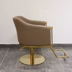 Modern Gold Metal Hydraulic Reclining Styling Chair