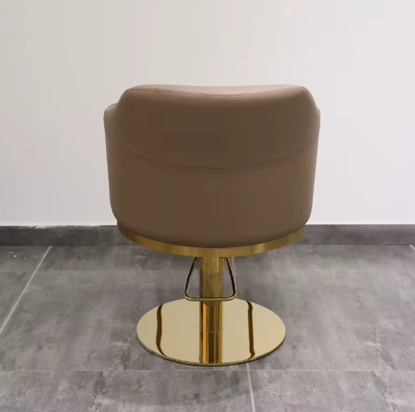 Modern Gold Metal Hydraulic Reclining Styling Chair