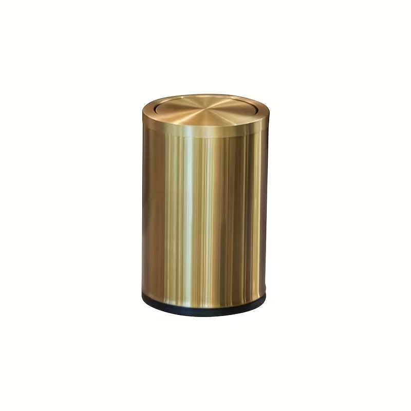 Golden Light Small Stainless Steel Flip-Top Trash Can