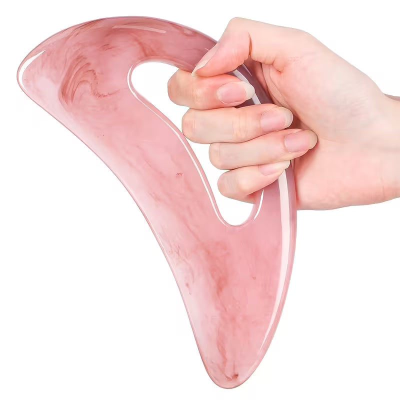Large Resin Body Gua Sha Tool with Handle - Professional Muscle Massage & Lymphatic Drainage | Luxe Salon Equipment