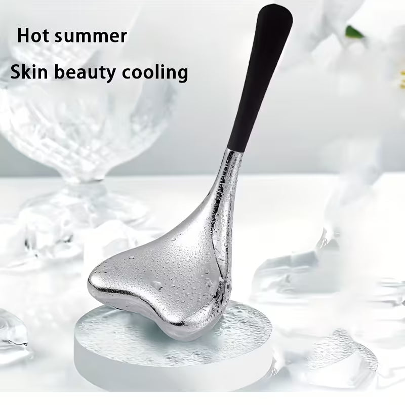 2pcs Reusable Facial & Eye Stainless Steel Facial Ice Contour Massager
