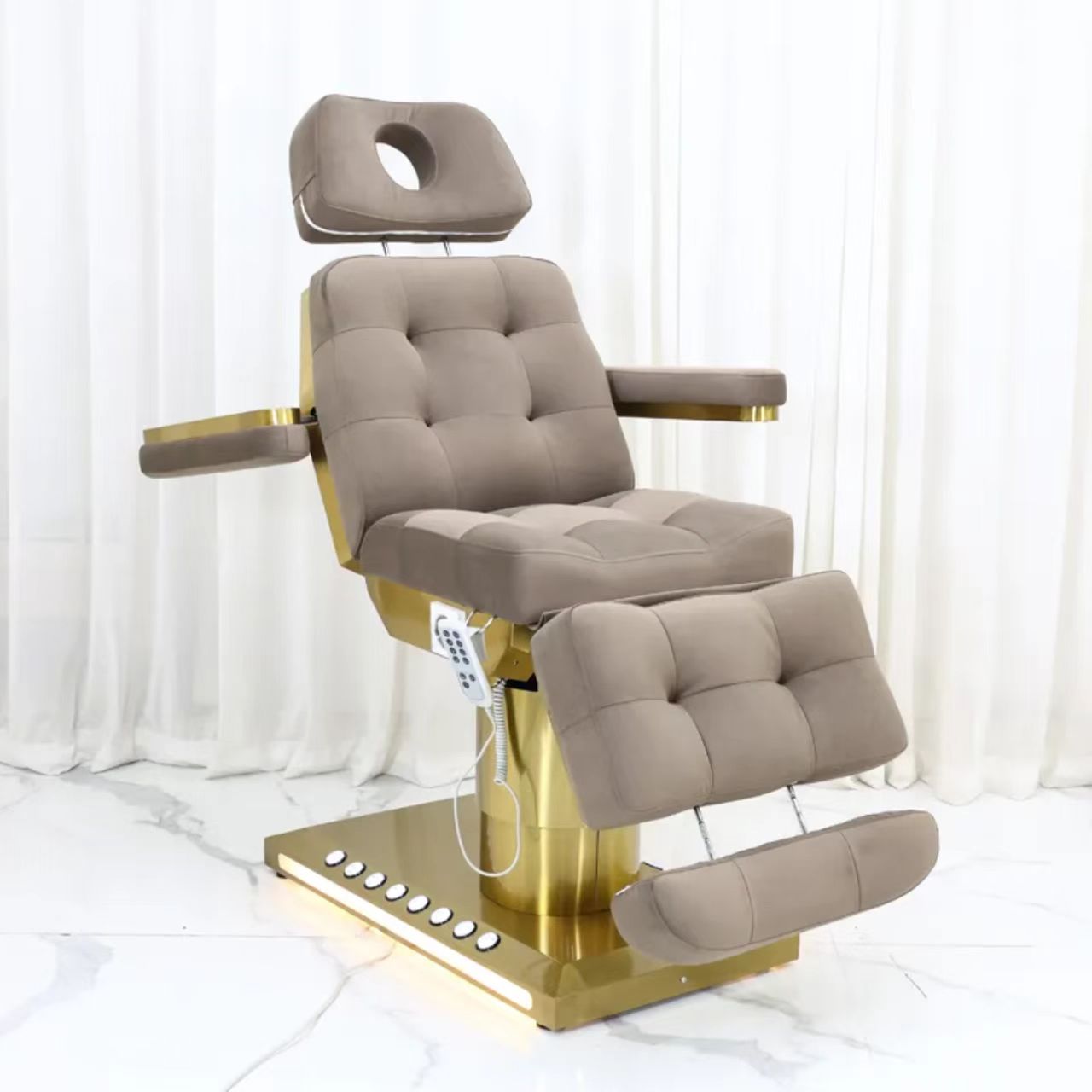 Electric Height Adjustable Beauty Treatment Chair for Lashes & Facials