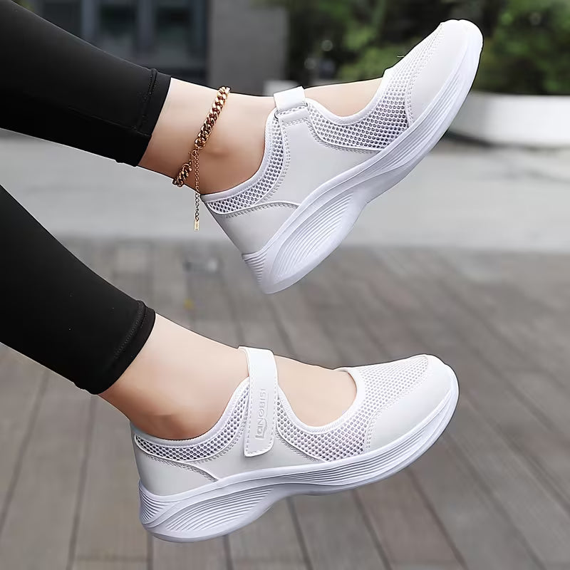 Women’s Casual Breathable Mesh Slip-On Loafers, Comfortable Flat Shoes