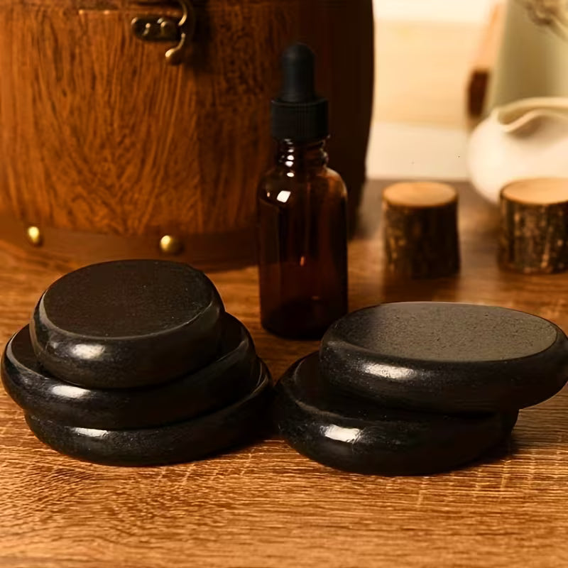 5pcs Black Basalt Hot Stone Massager Stones