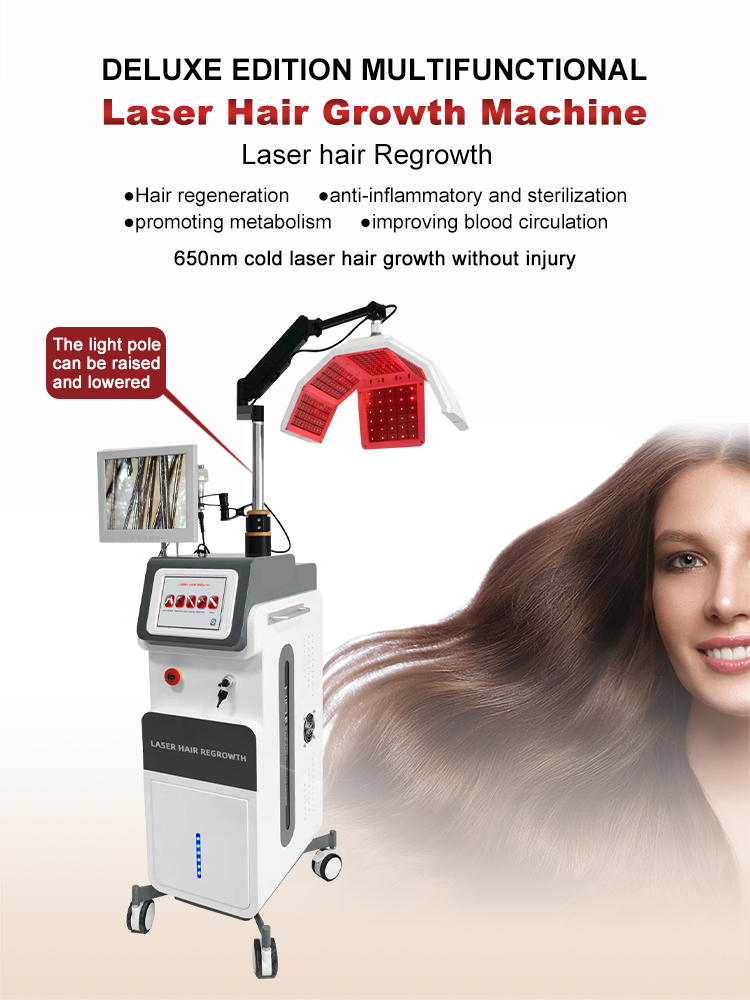Professional 650nm Laser Hair Regrowth Machine for Hair Loss Treatment & Scalp Health