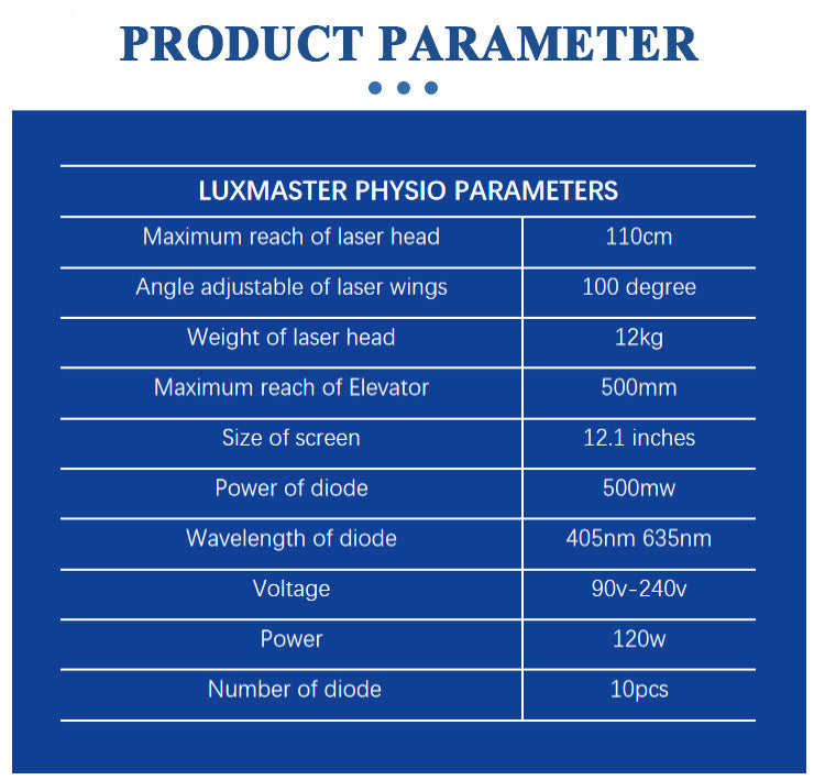 Professional LuxMaster Physio Semiconductor Laser Therapy Machine for Pain Relief & Rehabilitation
