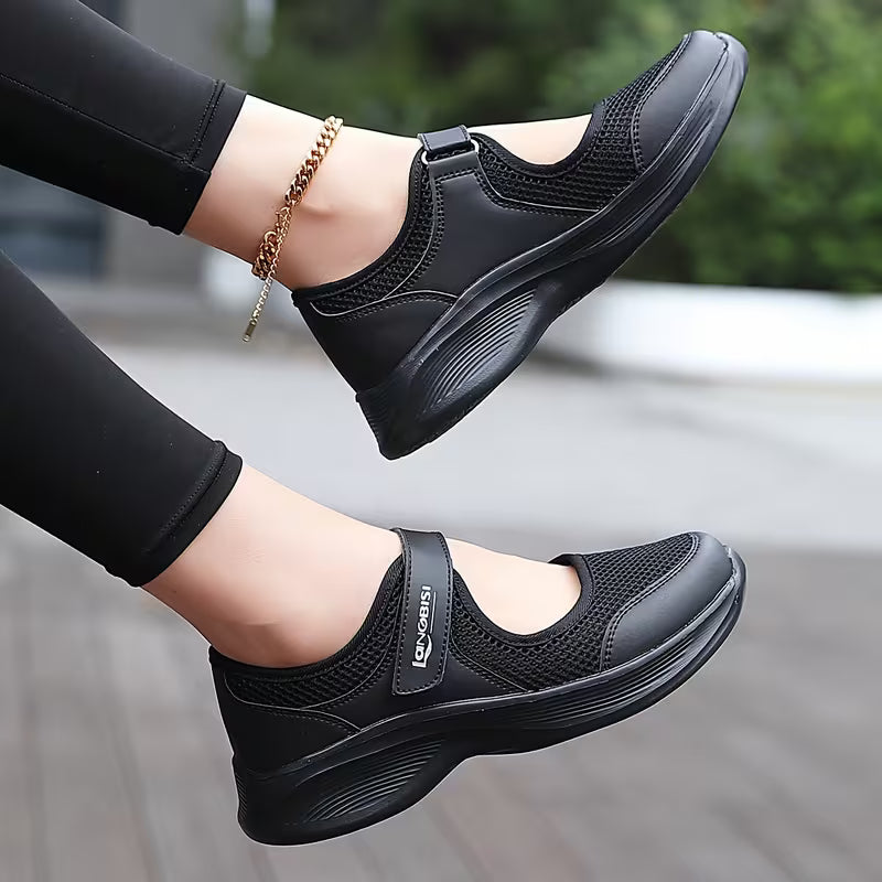 Women’s Casual Breathable Mesh Slip-On Loafers, Comfortable Flat Shoes