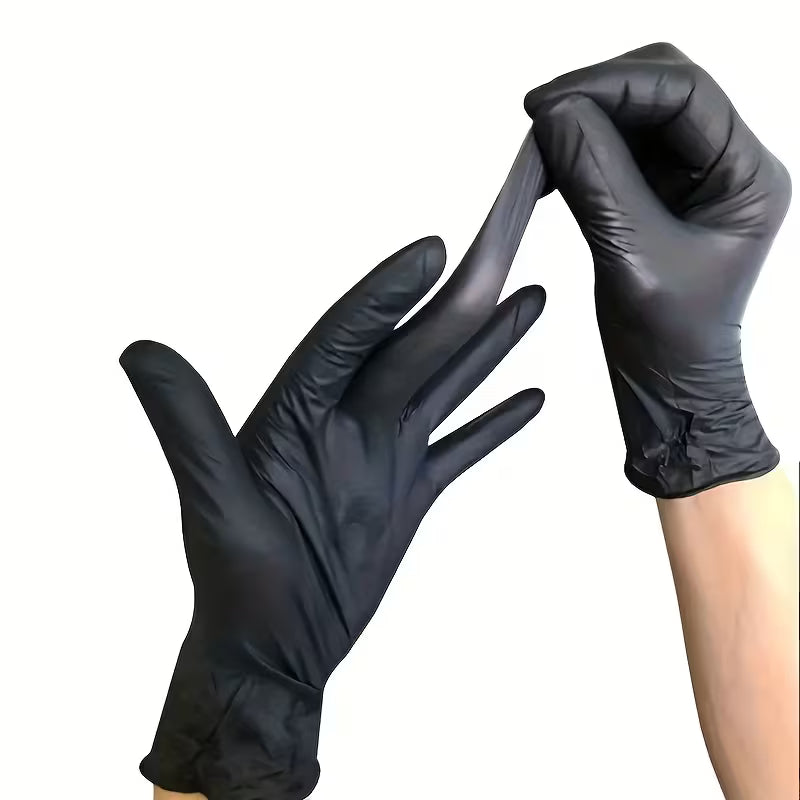 Professional Nitrile Gloves 1000 pcs - Waterproof & Dustproof (Black/White)