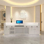 Custom Rectangular Salon & Spa Reception Desk A
