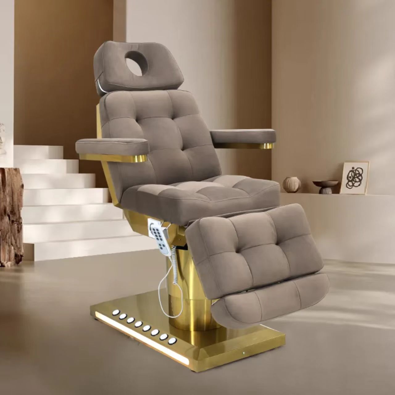 Electric Height Adjustable Beauty Treatment Chair for Lashes & Facials