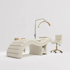 Curved Beauty Bed Combo with Towel Storage & Stool
