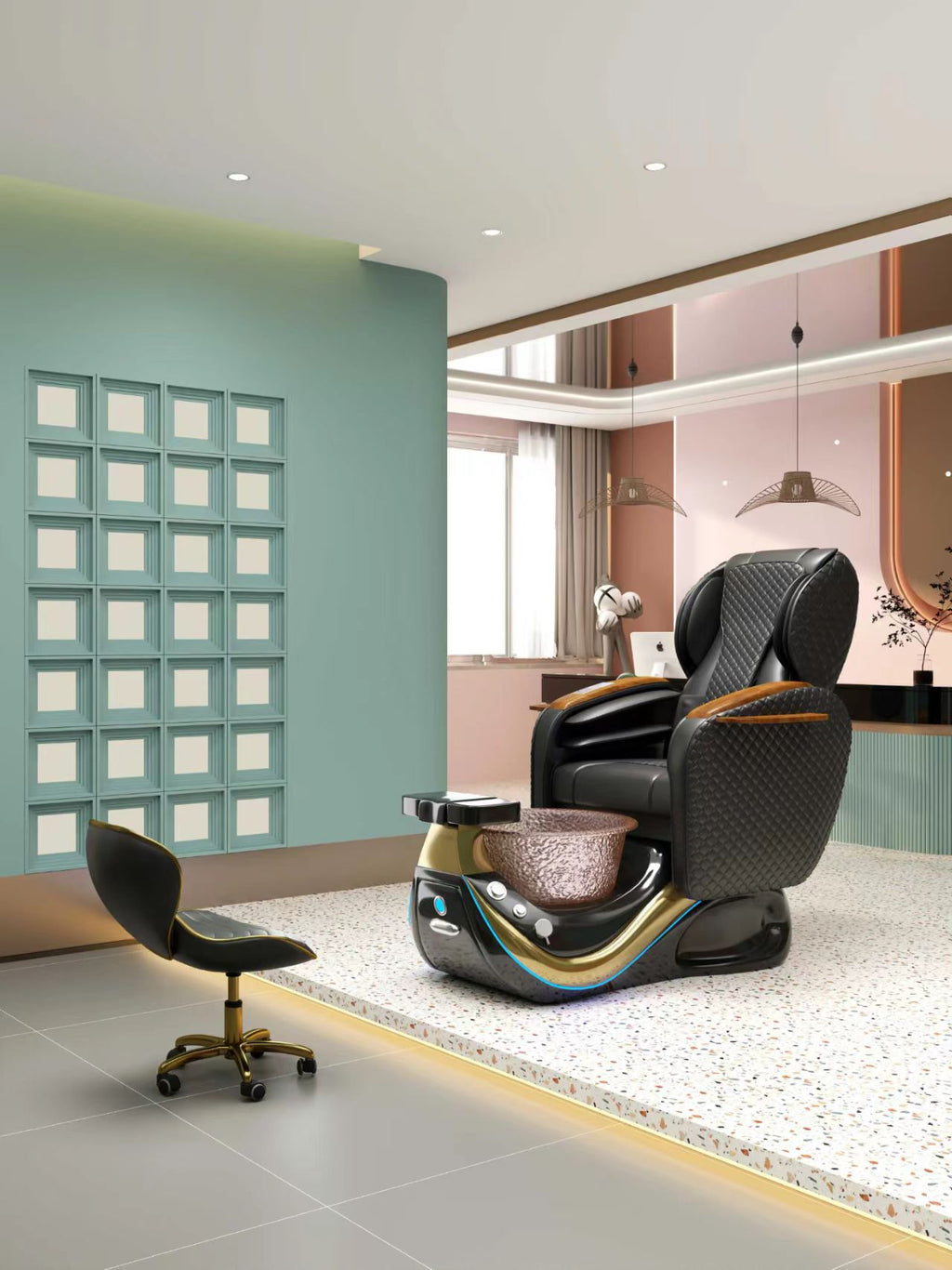 Adjustable Combo Massage Pedicure Chair - Fixed Point & Airbag A