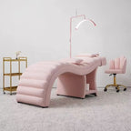 Curved Beauty Bed Combo with Towel Storage & Stool