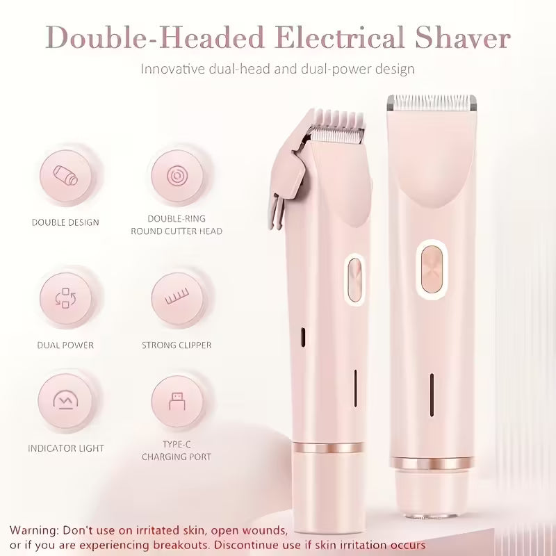 Dual-Head Electric Razor for Women