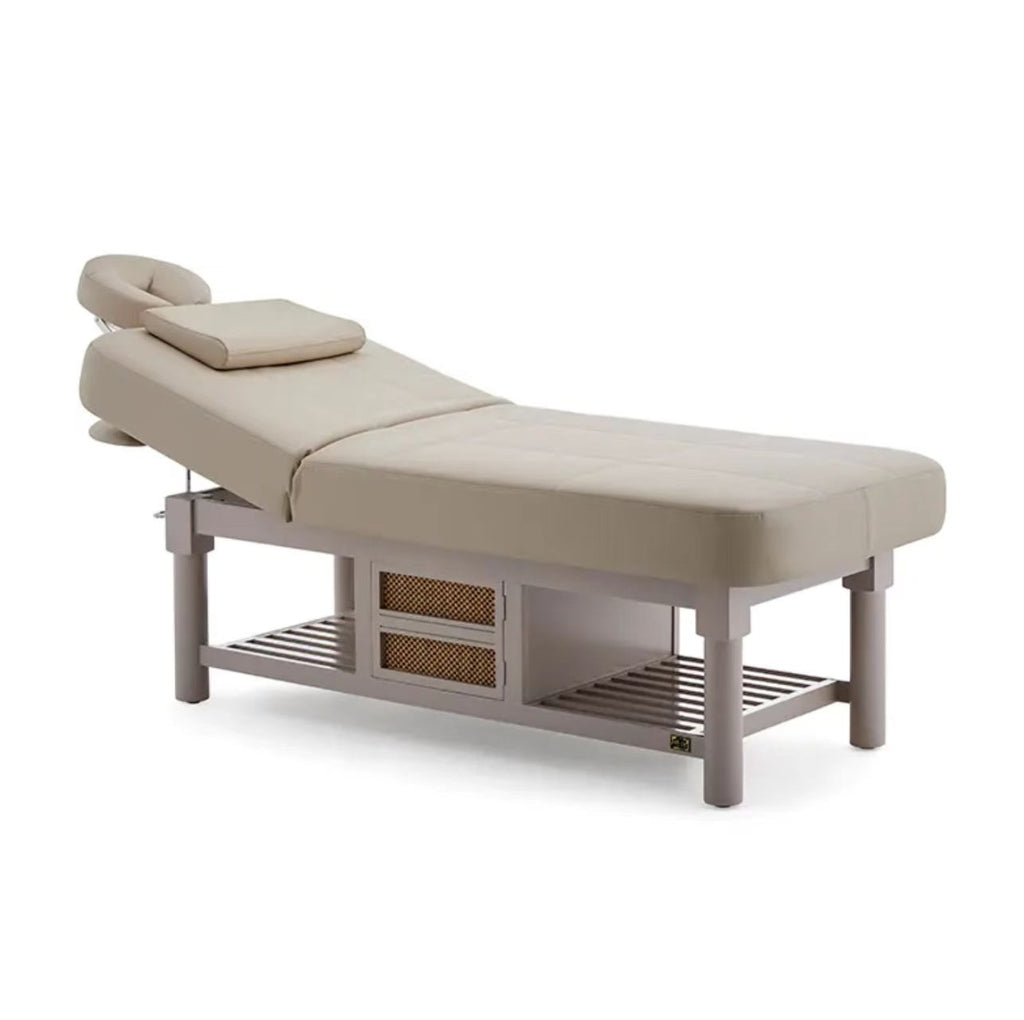 Adjustable Electric Massage Bed with Storage