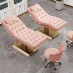 Height Adjustable Tufted Electric Beauty Bed for Lash & Waxing Treatments