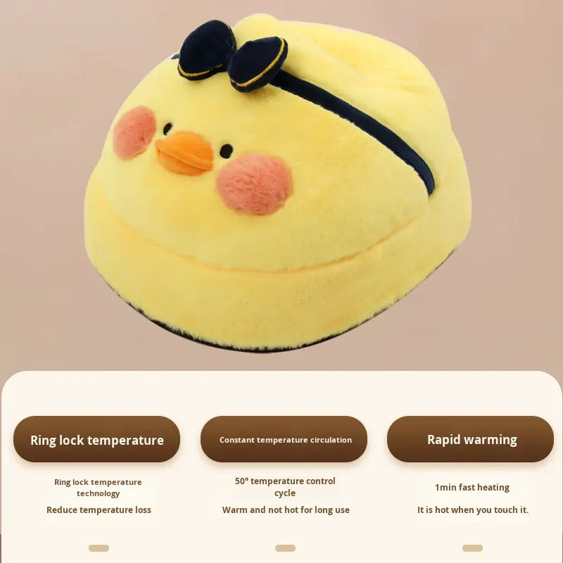 Children's Foot Warmer with Soft Plush Design - Yellow