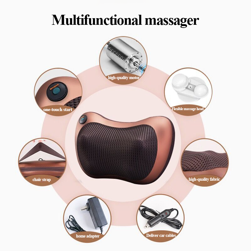 Massage Pillow with Heat Therapy for Neck and Shoulder Relief