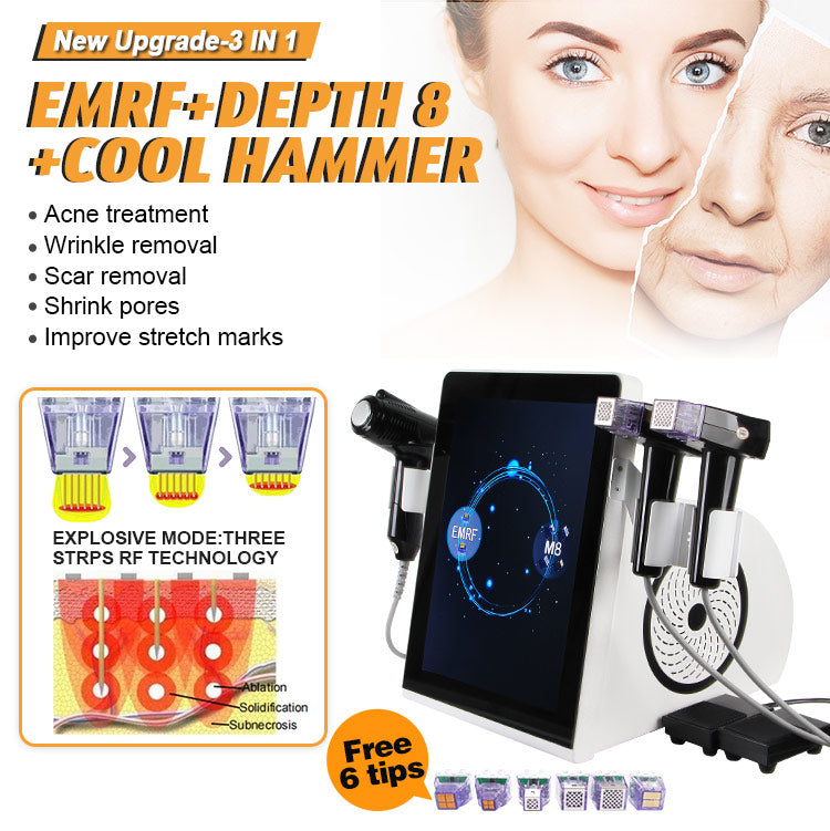 Professional 3-in-1 Fractional RF Microneedling Machine for Skin Rejuvenation & Scar Treatment