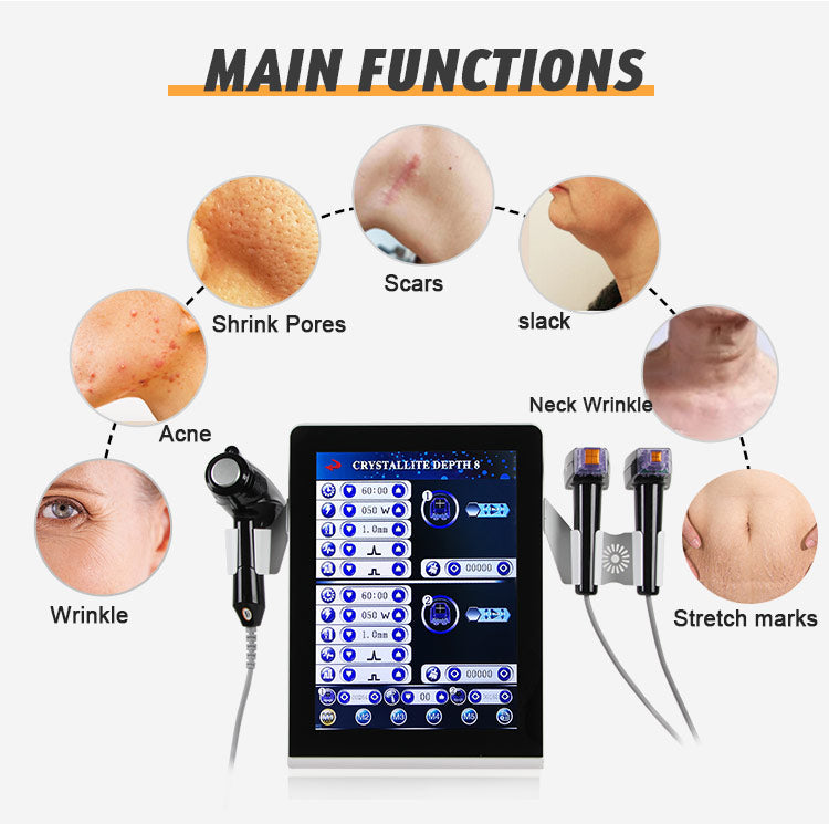 Professional 3-in-1 Fractional RF Microneedling Machine for Skin Rejuvenation & Scar Treatment