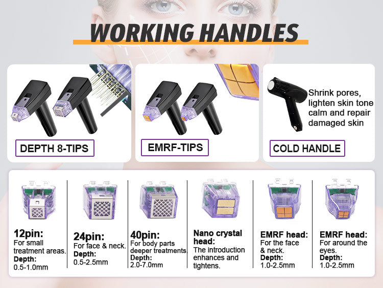 Professional 3-in-1 Fractional RF Microneedling Machine for Skin Rejuvenation & Scar Treatment