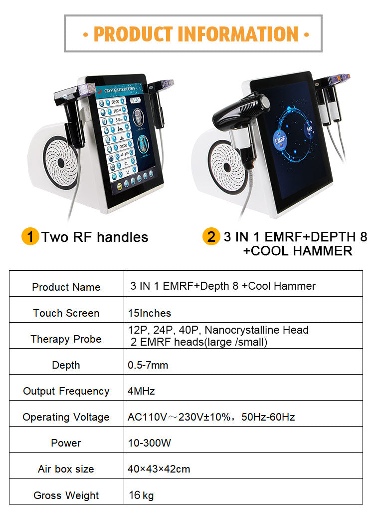 Professional 3-in-1 Fractional RF Microneedling Machine for Skin Rejuvenation & Scar Treatment