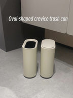 7L/1.85 Gallon Stainless Steel Oval Crevice Trash Can