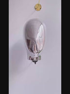 Metallic Wall-Mounted Mannequin Head Wig Display & Storage