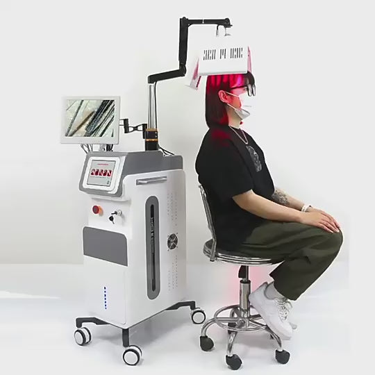 Professional 650nm Laser Hair Regrowth Machine for Hair Loss Treatment & Scalp Health