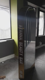 Professional Custom Arch Mirror with LED Light and Sockets for Salons