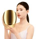 Gold LED Light Therapy Facial Mask with Bluetooth Connectivity