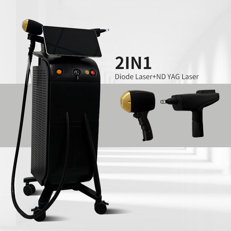 Professional 2-in-1 Diode Laser & ND:YAG Laser Machine for Hair Removal and Skin Rejuvenation